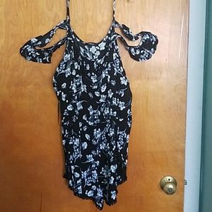 Cold shoulder romper